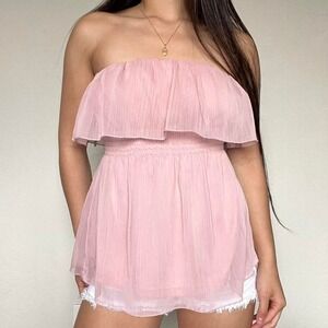 Candie’s Pink Strapless Top